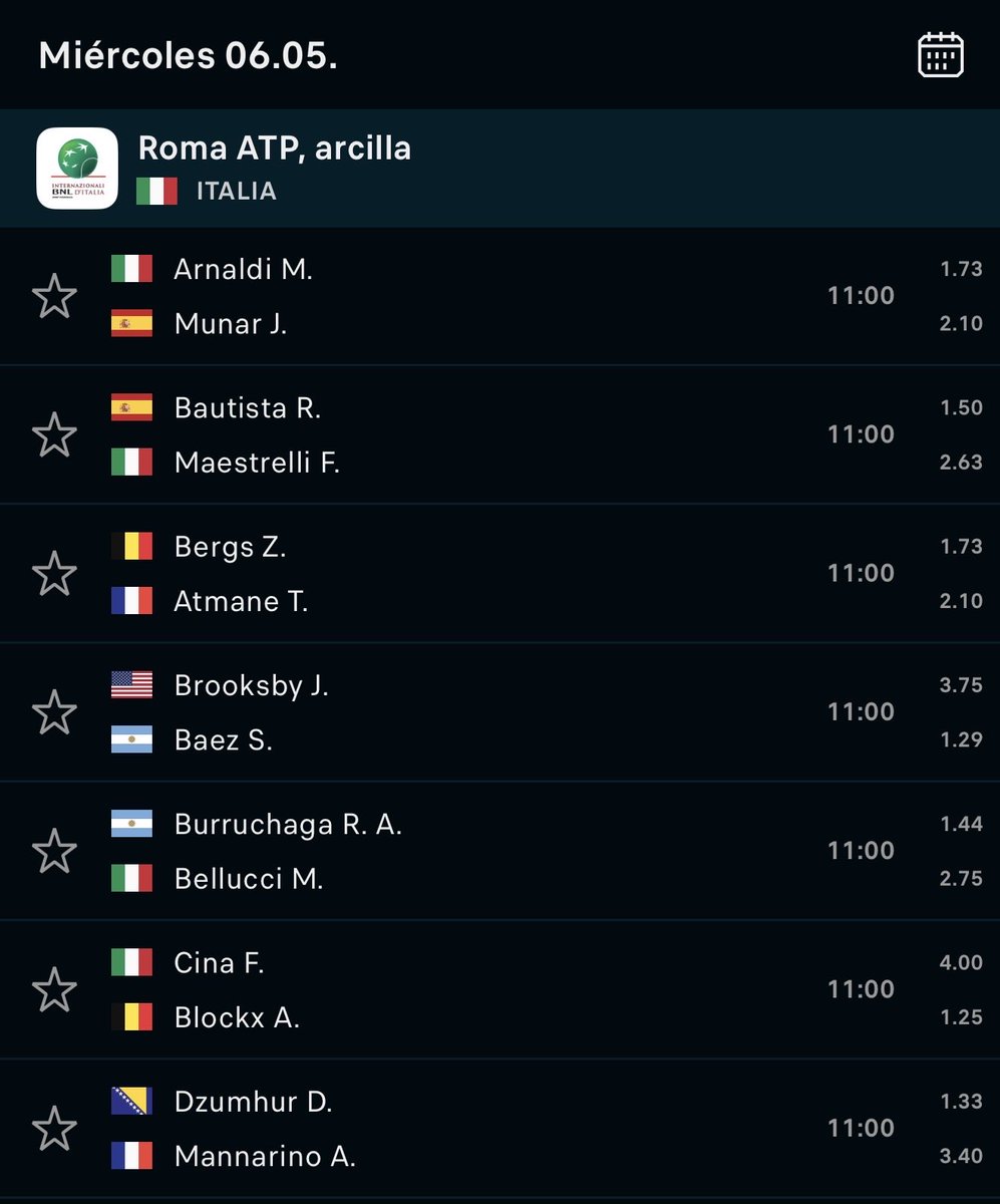 Christian2dos's tweet photo. VAYA JORNADA DE 💣 EN ROMA MAÑANA 🤯

Hoy hemos acertado 10 de 12 y solo fallando Dellien y Comesaña 2-0, pero es que la jornada de mañana HUELE A 💰.

Todo el contenido: https://t.co/xLhkuydCQg