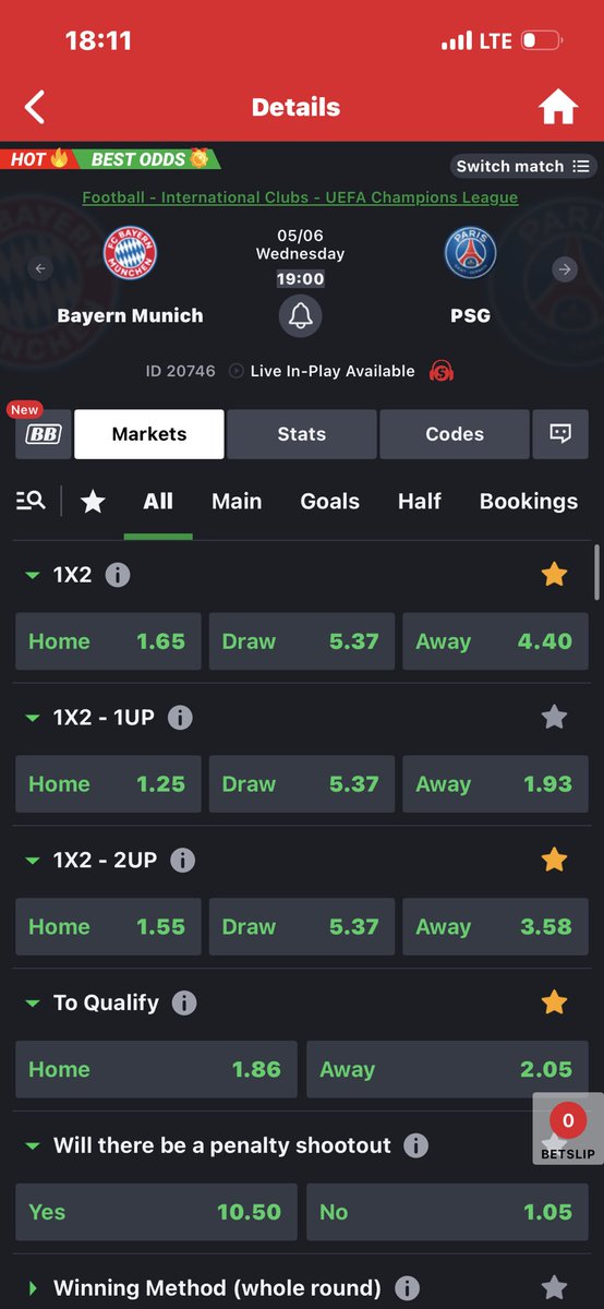 Betgod57's tweet photo. Bayern lost first league but Bayern to qualify still get smaller odds than psg to qualify 
What does Sportybet know that we don’t know ? https://t.co/27FfWdxZee