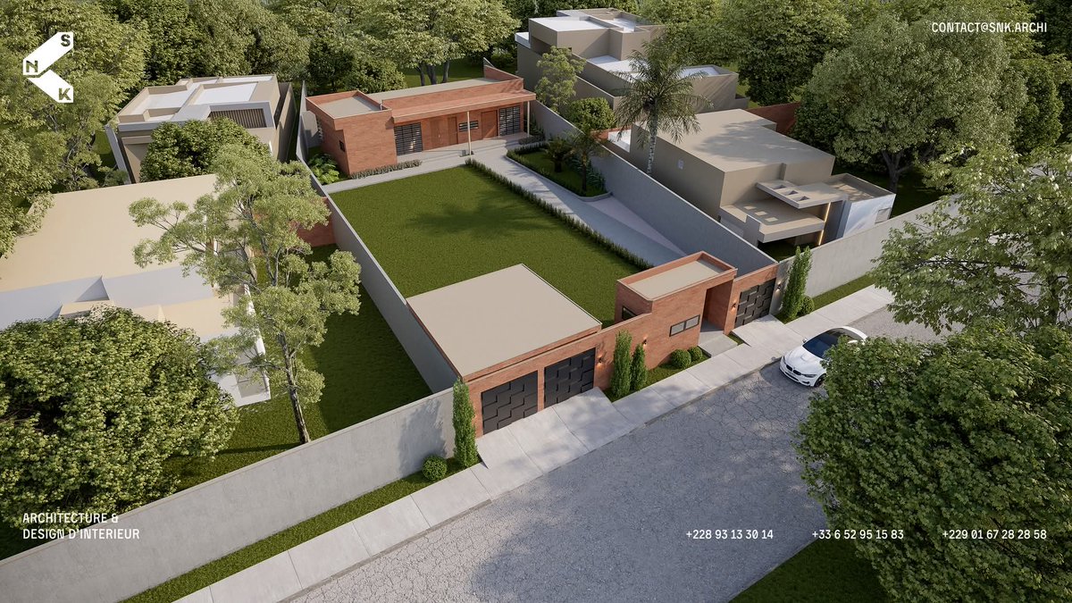 SNKArchi's tweet photo. Habiter avant le tracé. 
Une maison pensée pour résister à l'incertitude.
À Hêvié, là où l'urbanisation n'a pas encore dessiné ses règles, on construit quand même  intelligemment.
BTC, toiture légère, implantation stratégique en fond de parcelle.
#SNKArchitecture #MaisonT3 #Hêvié https://t.co/krEAEZf2Pp