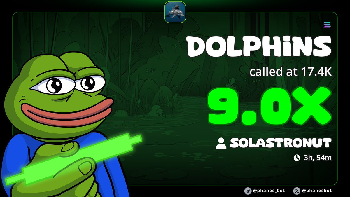 SOLASTRONAUT01_'s tweet image. 🔔🔔🔔
$DOPHIN just did a massive 9X rise from my call.☎️ 
You either caught it early… or you’re watching from the sidelines (again).

📲 Join the only Telegram that keeps printing:
👉 t.me/SOLASTRONUT 

#MOON #Profit #Solana #AlphaSignals #crypto