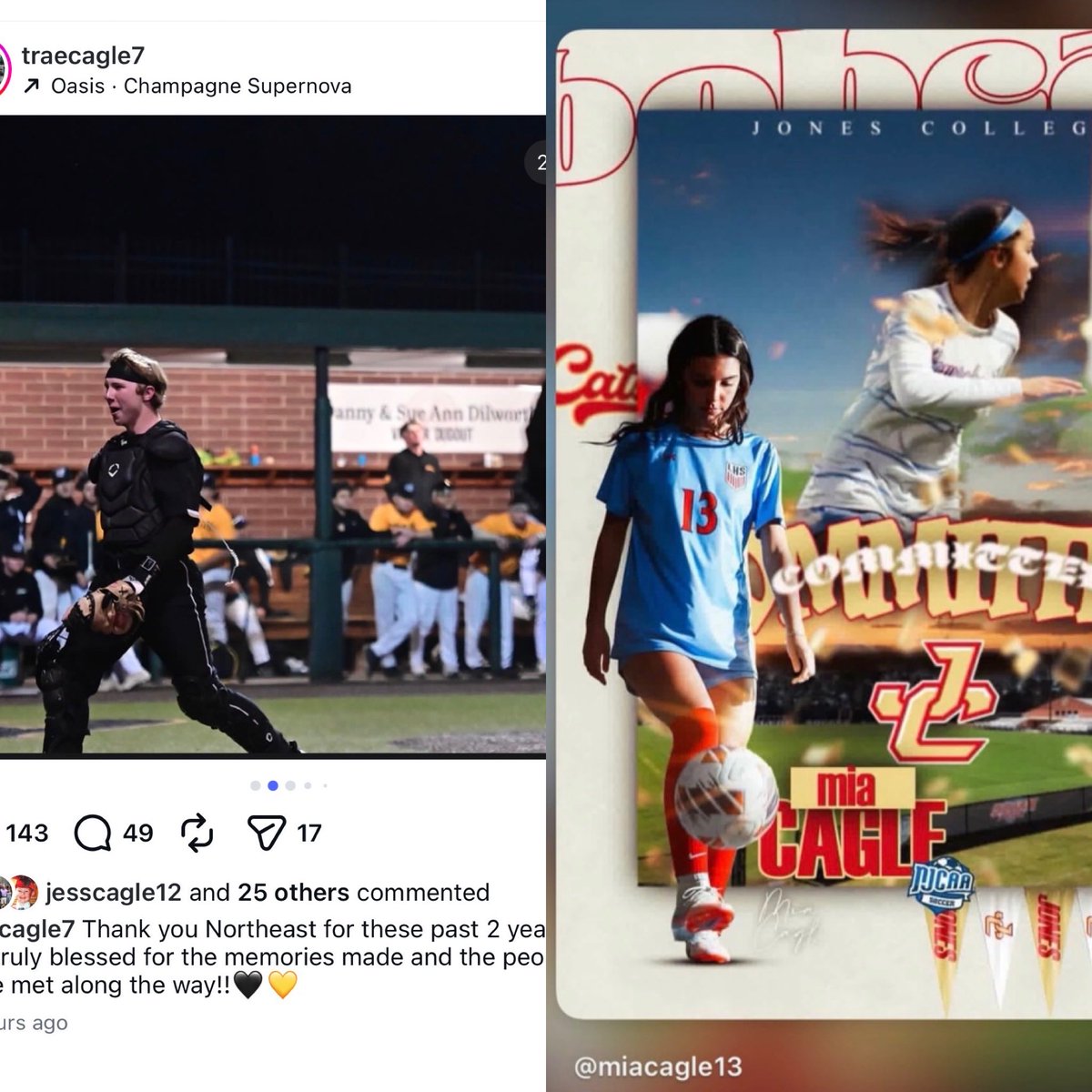 R_cagle7's tweet photo. Crazy spring, watching one season end &amp; another just getting started. We have enjoyed watching them compete, even more we have enjoyed the people athletics has made them into! Use sports for what it can teach you, &amp; the relationships you can make! So proud of the both of you! https://t.co/bFKhQEEeGI
