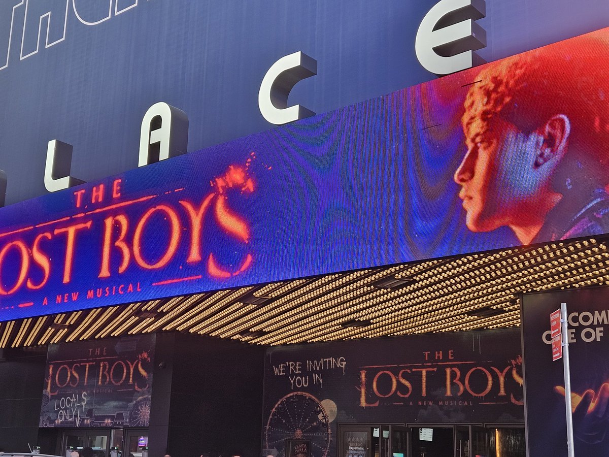 NormMe's tweet photo. So excited to see The Lost Boys on Broadway. Remember the movie well. Big line for tickets after getting 12 Tony noms. #TheLostBoys #Broadway https://t.co/N5unXvgem3