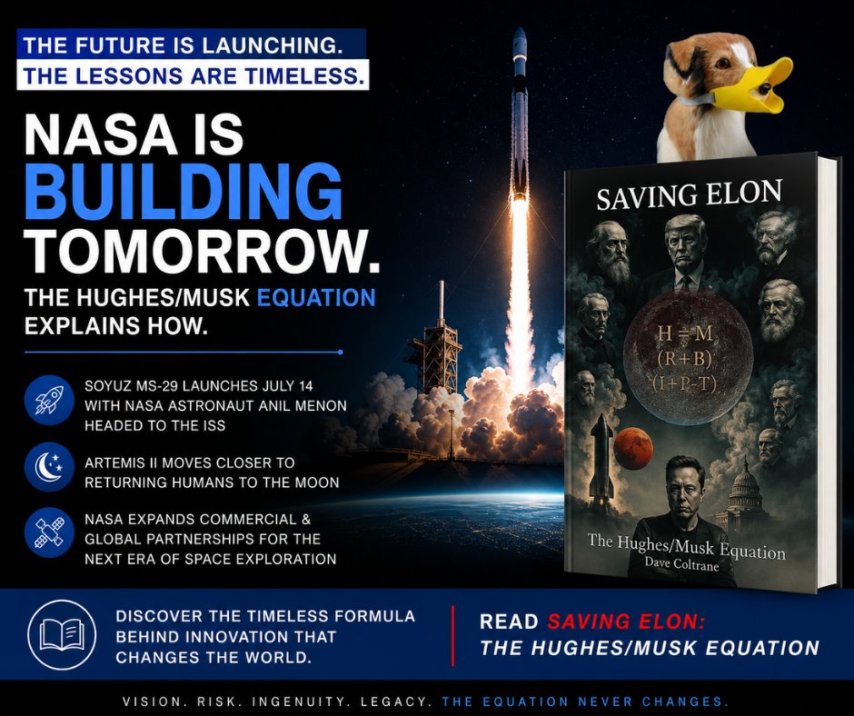 montuckydave's tweet image. 🚀 The future is launching—and the formula never changes. As NASA pushes toward new missions, discover the timeless lessons of vision, risk, and innovation in SAVING ELON: The Hughes/Musk Equation. 📘✨

barkingduckpublications.com

#NASA #SpaceX #Innovation #SavingElon #SpaceNews