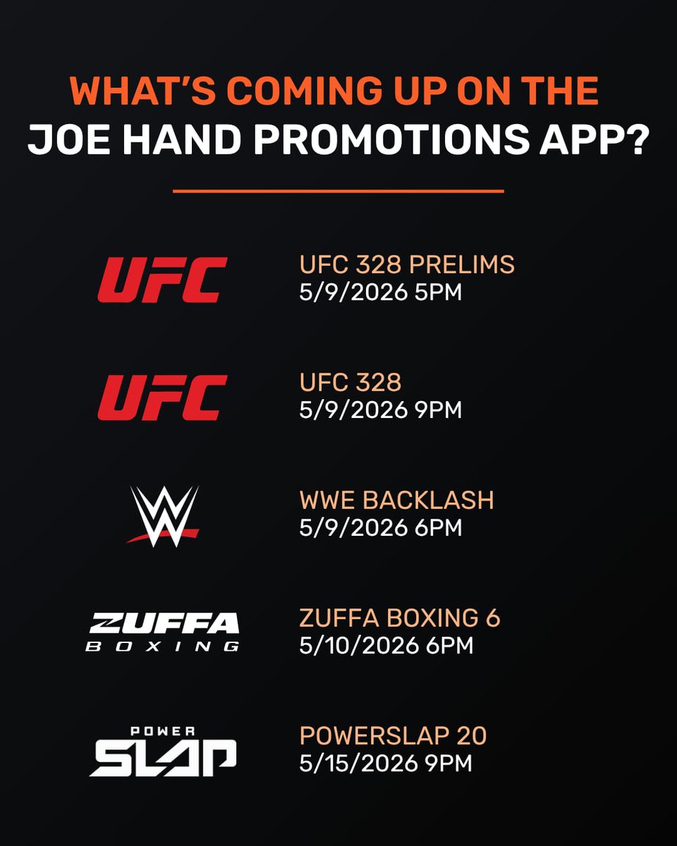 JoeHandPromo's tweet photo. Stream smarter not harder with the Joe Hand Promotions App 😏

Get this content and so much more: https://t.co/WYF1NLrj9c https://t.co/lB8Drsm9Fv