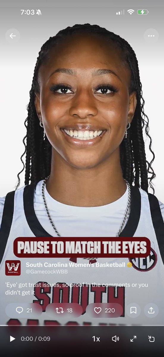 chisar's tweet photo. @GamecockWBB Too easy https://t.co/iYRrrUqUC6