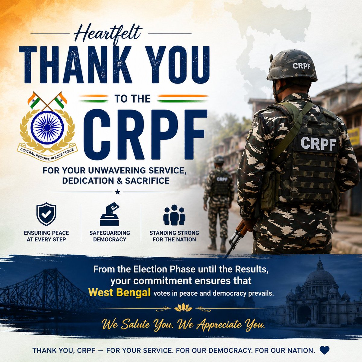 gauravamon's tweet image. #CRPF #RespectOurForces #WestBengalElections #ElectionDuty #SaluteToHeroes #DemocracyInAction #IndiaVotes #SecurityForAll #JaiHind #ForTheNation #UnsungHeroes #PeacefulElections #ThankYouCRPF #DutyAndHonor #IndianForces