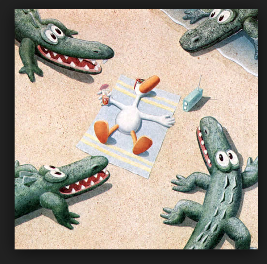 SparrowLucero's tweet photo. one of my favorite animals is an alligator, but not the actual animal, specifically the stylized bug eyed cartoon version of them https://t.co/ErLSgGY7qz