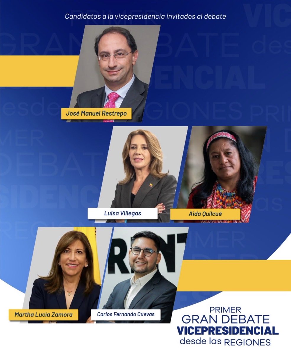 Hoy a las 7:00pm Gran debate de las fórmulas Vicepresidenciales, las y los esperamos por el canal 1 en vivo