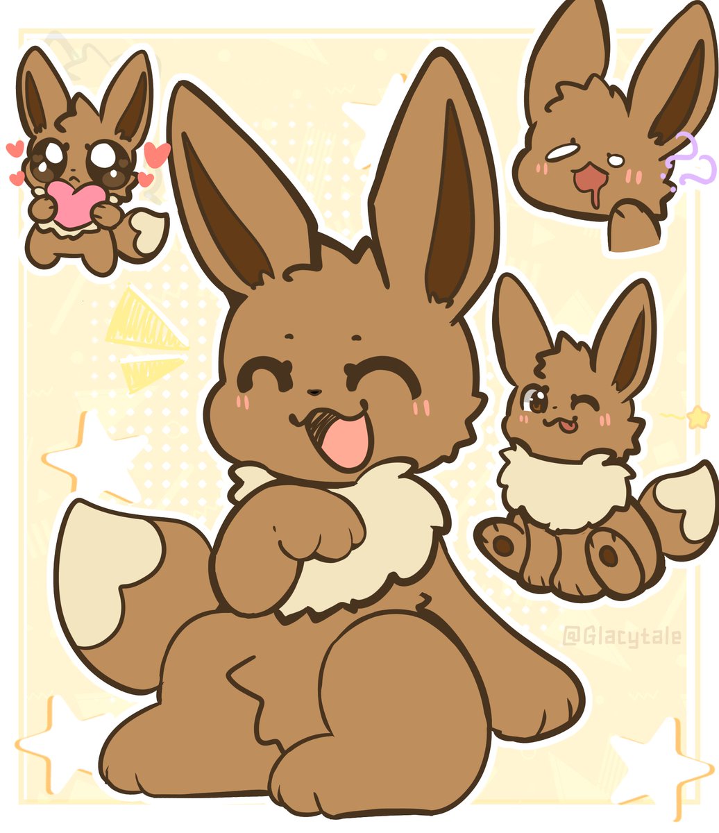 Glacytale_'s tweet photo. Do you think Eevee is super adorable? Or would you throw a brick at it? :( https://t.co/LQkPGLdpGK