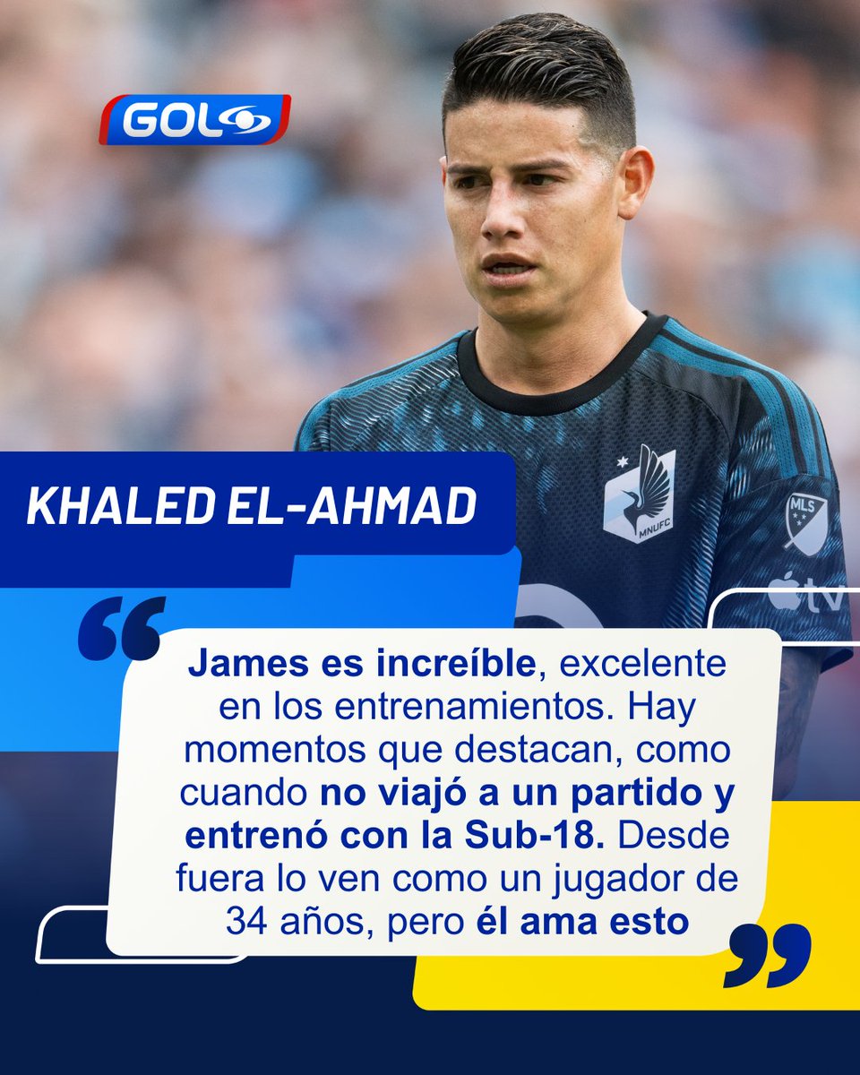 HISTORIAS DESCONOCIDAS DE JAMES RODRÍGUEZ 🗣️

Khaled El-Ahmad, director general y deportivo del Minnesota United 🇺🇸, contó detalles del día a día del mediocampista colombiano 🇨🇴 que nadie sabía

¿La 'romperá' en el Mundial 2026? ✍️