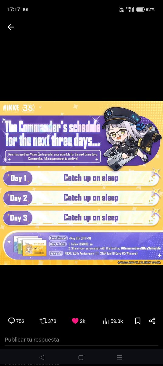 JD_TheScientist's tweet photo. @NIKKE_en #Commanders3DaySchedule https://t.co/RNaeM5RTyi