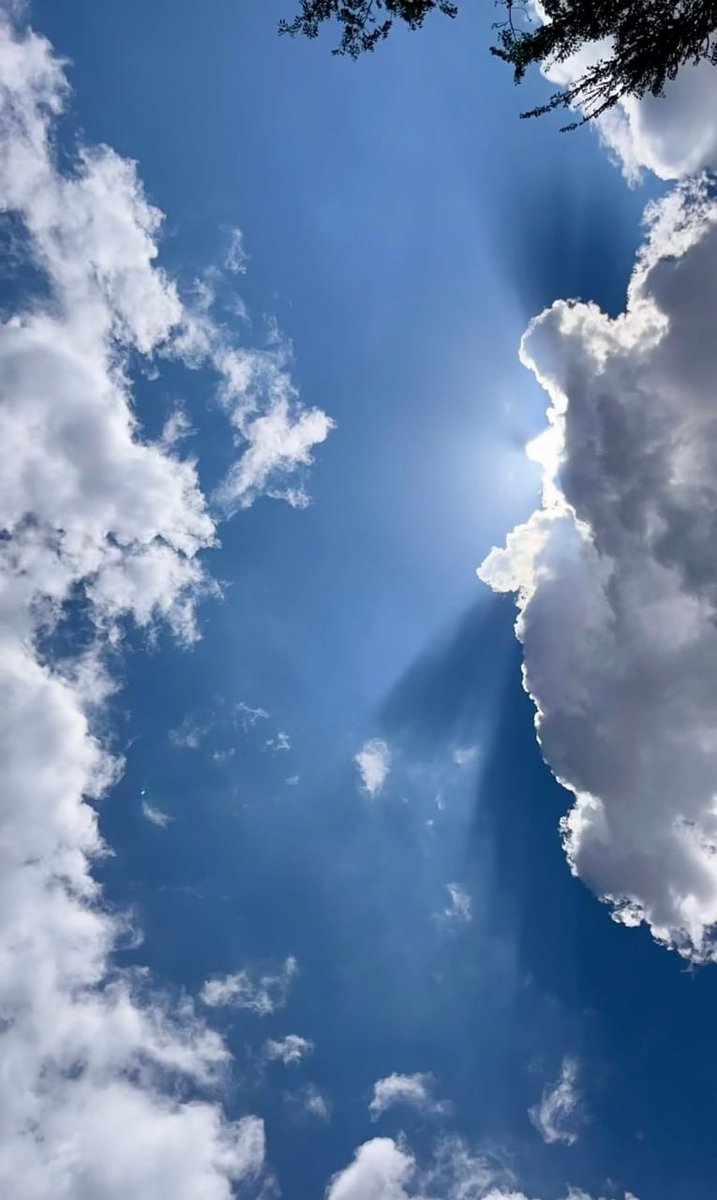 KidsGma's tweet photo. The sun is scorching, but the massive cotton candy clouds against the brilliant blue sky are just stunning!! #thecloudstodayareverybeautiful https://t.co/OT0qGzECCv
