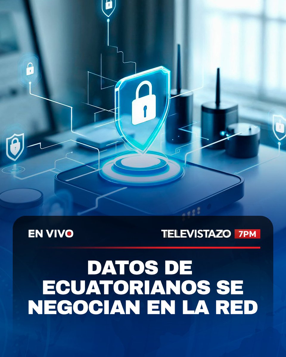 EcuavisaInforma's tweet photo. 🔴 #ENVIVO | Casi 15 millones de datos de identidad de los ecuatorianos se exhiben en redes sociales. La nueva filtración es investigada por la Superintendencia de Datos. El Registro Civil niega hackeo.

Mira #Televistazo 7 PM 📲 https://t.co/UuOeXyJBIB https://t.co/FhiU3IiPJ7