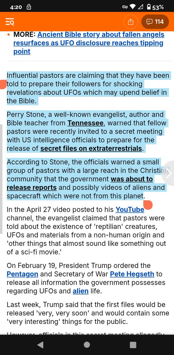 DomPachino101's tweet image. #GOVERNMENT #UFOs #CHRISTIANS 
Religious leaders told 'prepare now' for UFO disclosure to unleash Bible-changing revelations 
dailymail.com/sciencetech/ar…