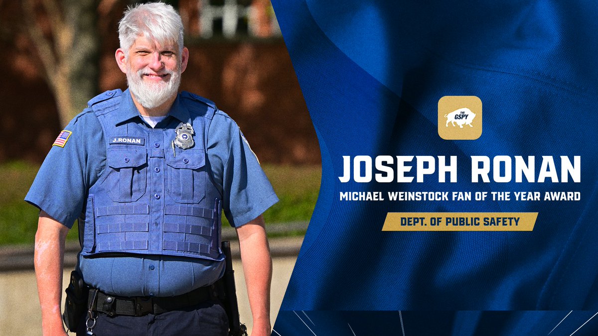 GallaudetBison's tweet photo. 2026 GSPYs: Michael Weinstock Fan of the Year Award
 Joseph Ronan (Department of Public Safety)
 #GUBison | #GSPYs https://t.co/DgRrXmwtr0