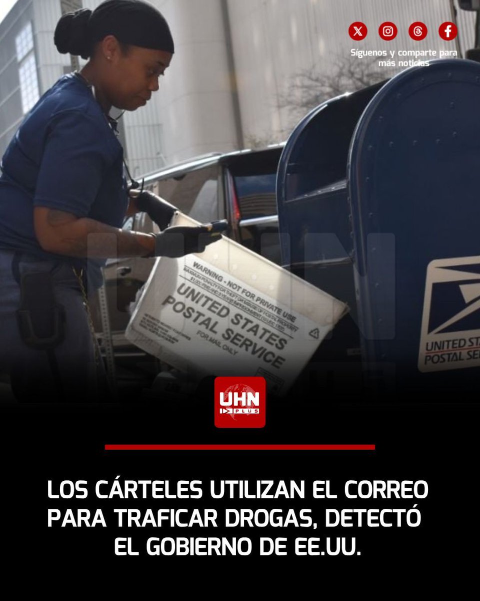 🇺🇸‼️ | El gobierno de EE. UU. revela que los cárteles utilizan el servicio postal nacional para distribuir drogas sintéticas y cocaína en todo el país. Según la Estrategia Nacional contra las Drogas, los criminales aprovechan la infraestructura federal para expandir su veneno