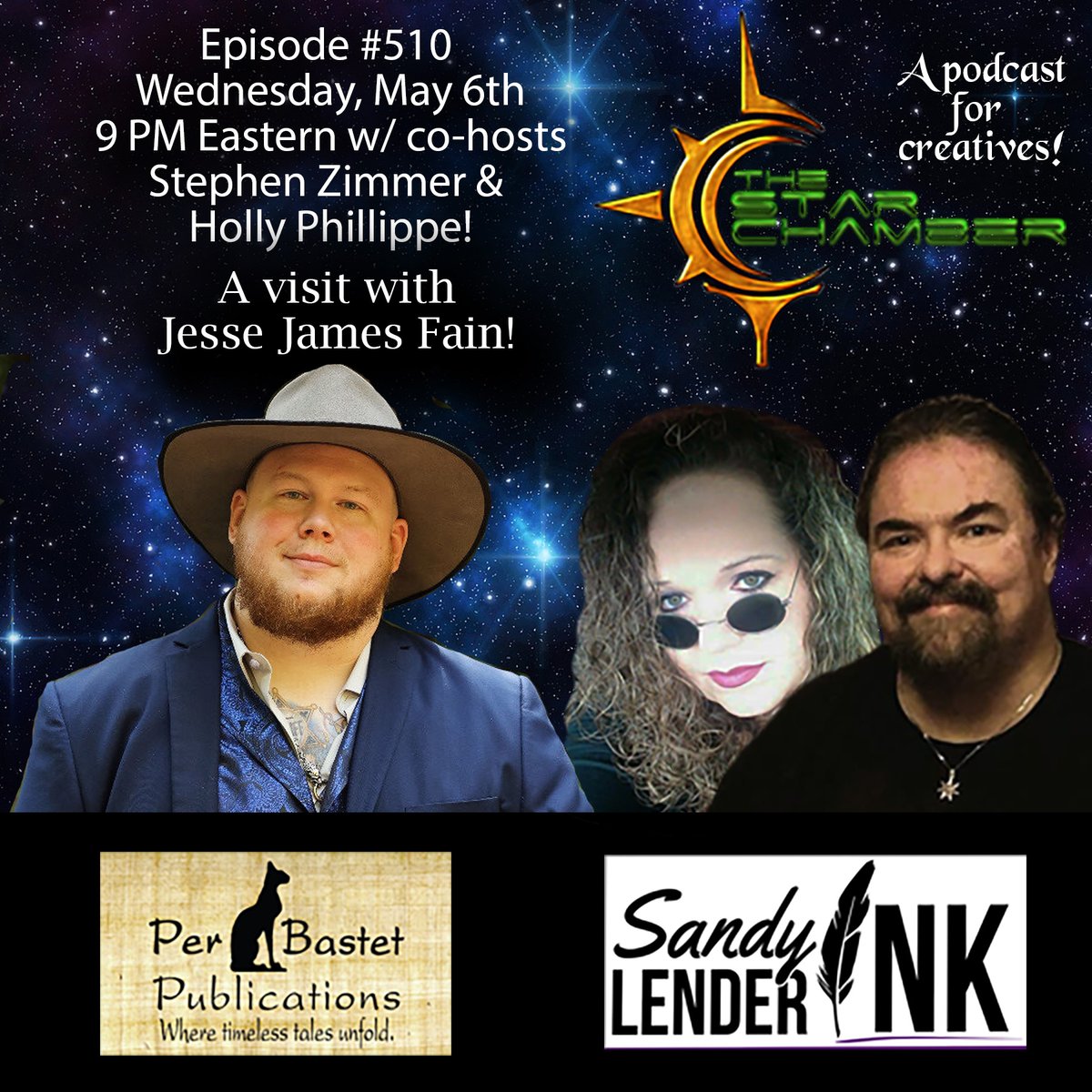 starchambershow's tweet image. New episode Wednesday!

Featured guest is author, editor, and retired powerlifting champion Jesse James Fain!

Listen live on PodBean at: podbean.com/lsw/e5eNdiVzix…

#writing #author #podcast