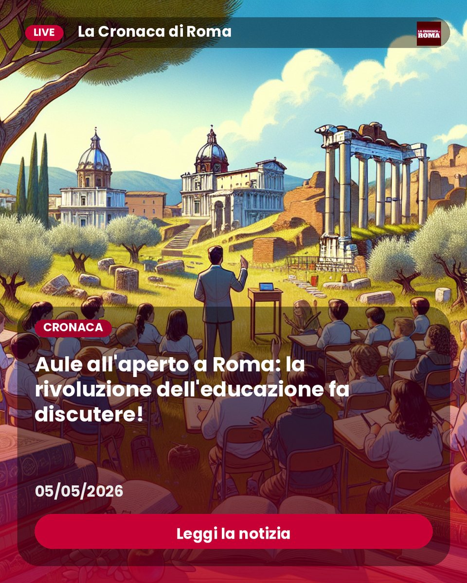 cronacadiroma's tweet image. Leggi la notizia : In un angolo di Roma dove il caos quotidiano si fonde con l’arte del vivere, un’idea innovativa sta prendendo vita. Gli spazi esterni delle scuole dell’infanzia e dei nidi si trasformeranno in vere e proprie “aule all’aperto”. #AuleAllAperto #Roma #Educazione