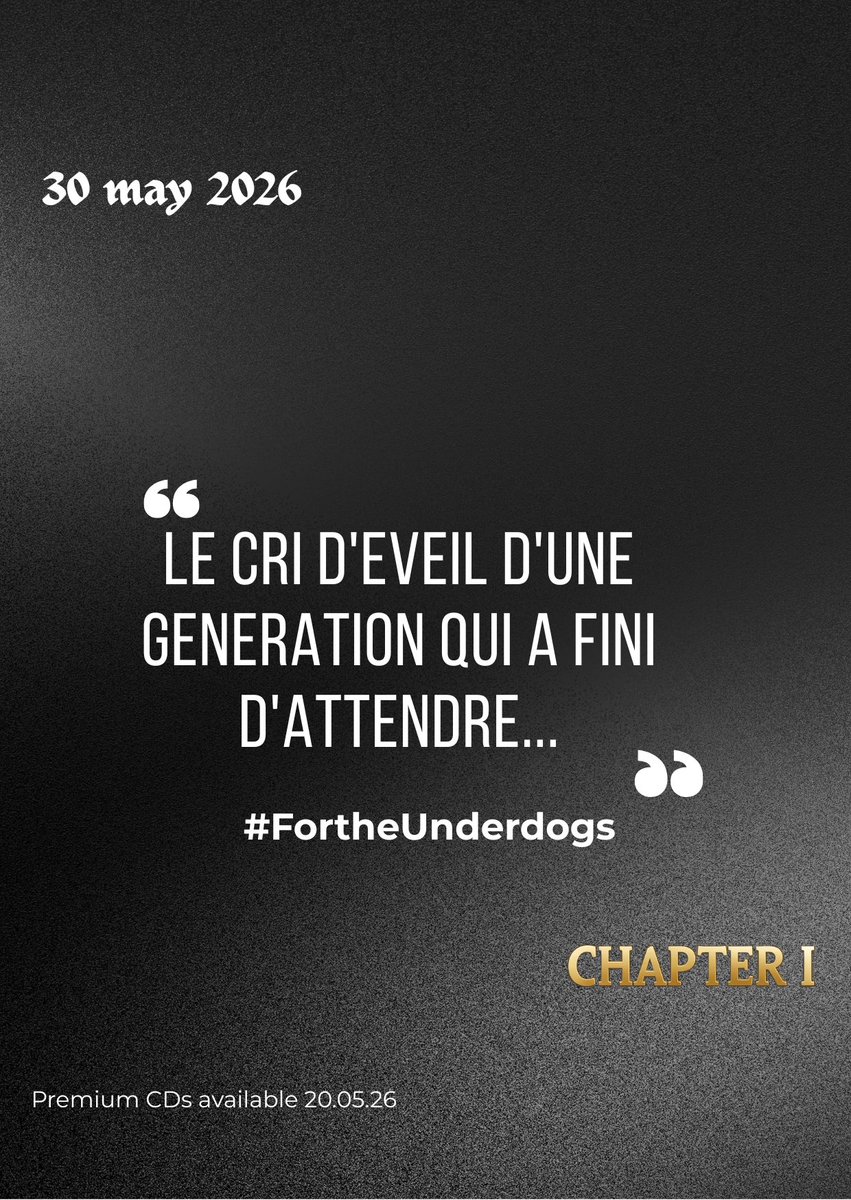 winloo_official's tweet photo. Une génération qui a fini d’attendre et n’attend plus de permission.

Le cri d’éveil c’est le 30 Mai 2026.
#ChapterOneDanslesbacs 🎇

#FortheUnderdogs #ChapterI #237Dreams 🇨🇲 https://t.co/RbSQO5altz