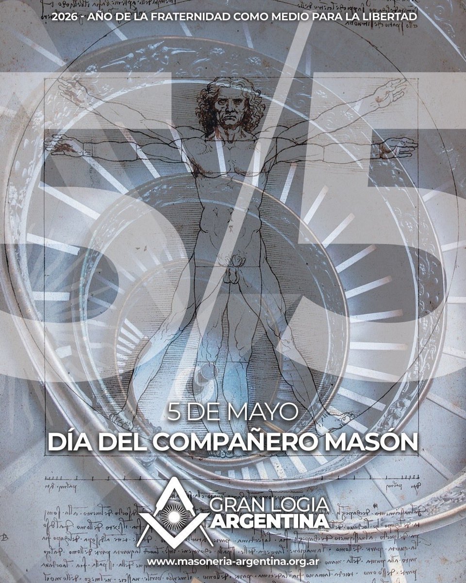 GranLogiaArg's tweet photo. 5 de Mayo
.
Día del Compañero Masón 
.
#masoneria
#mason
@PabloALazaro 
@ramirodallaglio https://t.co/1SpXd2FriV