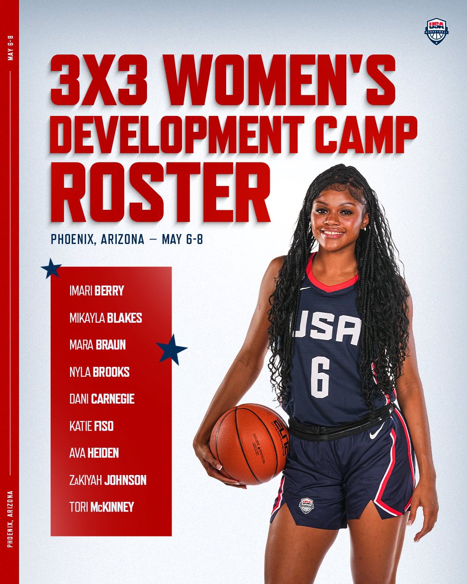 usab3x3's tweet photo. 🏜️ 9 athletes will participate in a 3x3 development camp at the 2026 3X Showcase this week in Arizona!

🇺🇸🏀 https://t.co/wbTkp8LWKV https://t.co/annYOsJQYS