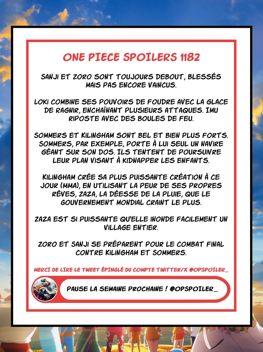 One Piece Spoils tweet media