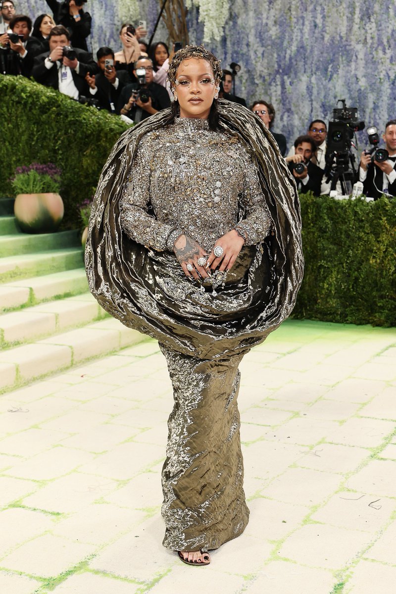 Rihanna in custom Maison Margiela for the Met Gala 2026, styled by