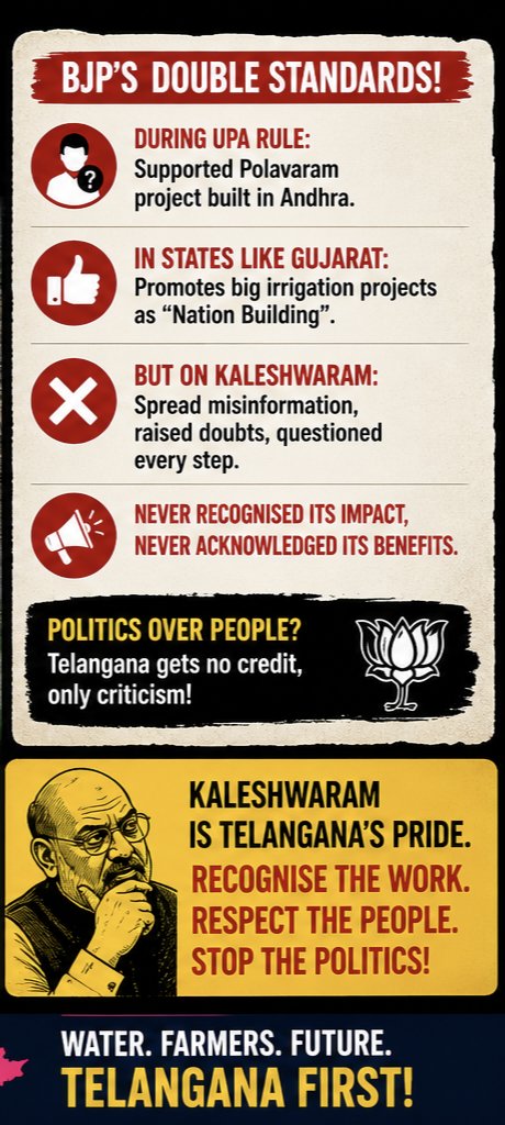 FAZExKRAN's tweet image. Kaleshwaram
Big project, big debate.
Telangana asks for recognition also answers on cost &amp;amp; outcomes.
Let’s talk facts. @BJP4India @BJP4Telangana
#Telangana #Kaleshwaram