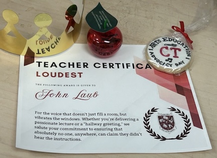 GridironSchol91's tweet image. It is Teacher Appreciation Week!
The scholars voted me for the Loudest Teacher Award...They clearly know me very well.
#TeacherAppreciationWeek #Teachers
