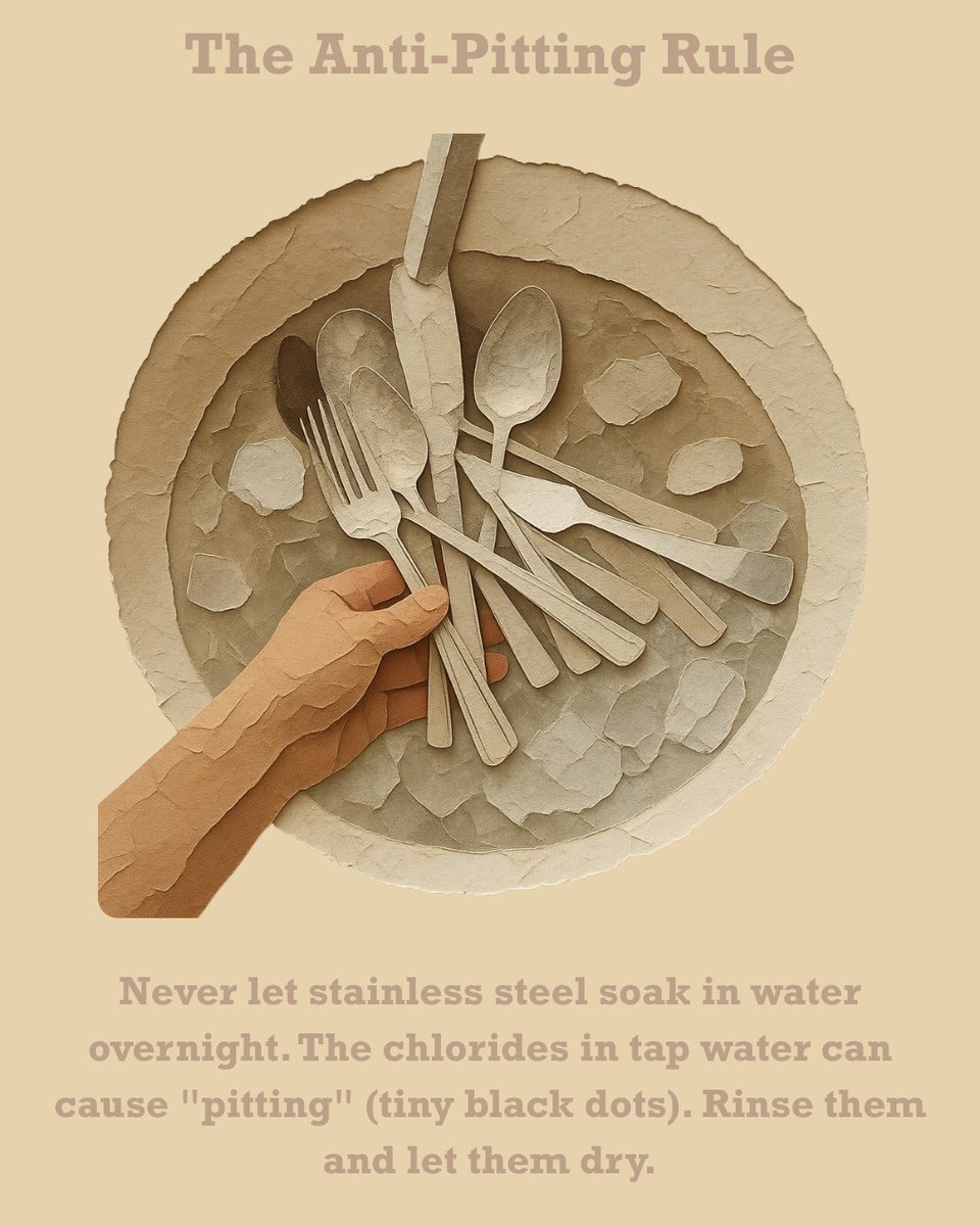ANNOVAme's tweet photo. The secret to flatware that stays brand new? It’s all in the details. 🫧 We’re breaking down the "invisible" habits that are dulling your finish and how to fix them.

#ANNOVA #ANNOVAME #TableSetting #TableDecor #Tablescape #Tableware #TableStyling #TableSettingIdeas https://t.co/NQzfPf8KF1