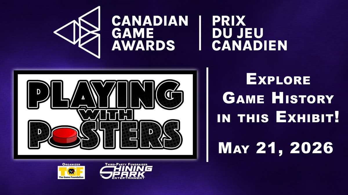 ShiningSparkEnt's tweet photo. Get ready to Play... With Posters!

@CanadaTGF and Shining Spark Entertainment are proud to announce that Playing With Posters is BACK and will be making its first appearance of the year at the @cgameawards on May 21!

Be sure to check us out at the show!
https://t.co/YGEVSZkrGM https://t.co/eAqYQpQLP2