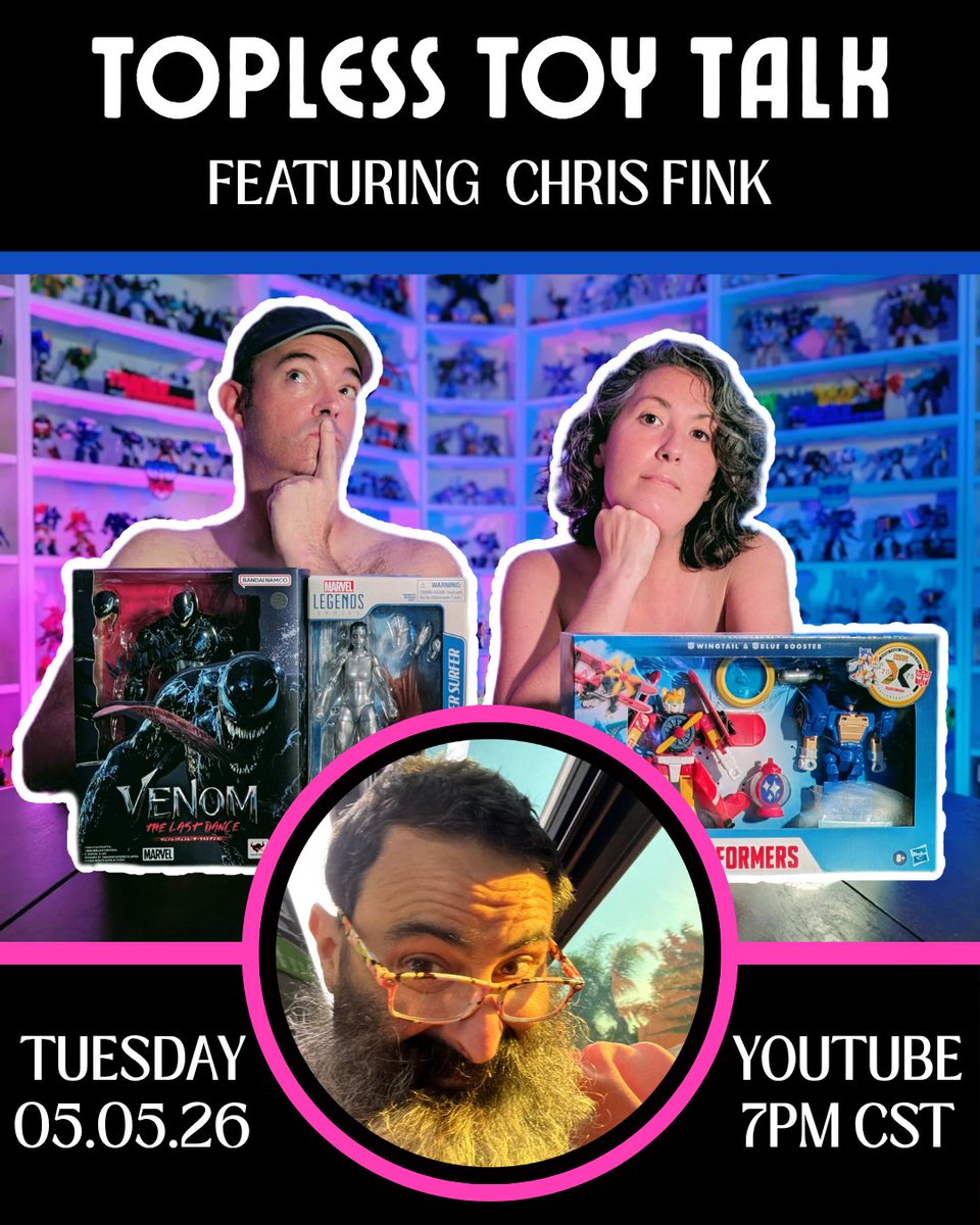CorruptedOnX's tweet photo. Topless Toy Talk with Chris Fink tonight! 
https://t.co/voFU5HjqUu https://t.co/SGwiIQTgC7