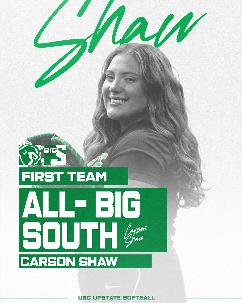 UpstateSoftball's tweet photo. We continue celebrating All-Conference awards from the @BigSouthSports as Taliyah Thomas, Carson Shaw, &amp; Sophia Kardatzke make their way to First Team!

#SpartanArmy ⚔️ https://t.co/HGdrIRdm5B