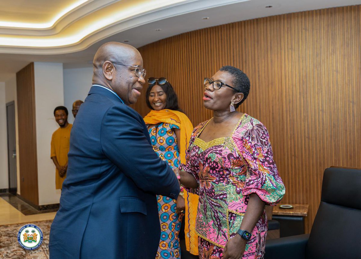 julius_maadabio's tweet photo. Today, I held a productive meeting at State House with the Acting National Chairman of the APC, Amb. Alhaji Osman Foday Yansaneh, and other representatives of the Party’s organs.

I reaffirmed my strong commitment to fostering continued dialogue and emphasized the importance of working together in service to our people and our nation.