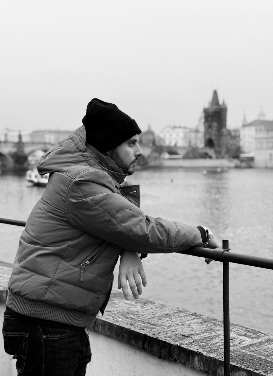 carmyrock's tweet image. #prague Vltava moldava river #blackandwhite