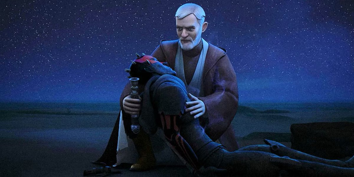 mktoon's tweet image. We all know #StarWars is a bit of a mess right now. 

But God Damn when it hits, it HITS. #MaulShadowLord delivered the goods and added an epic battle and a key piece of a sprawling story to the mythology of a galaxy far far away.

It was poetry. It rhymed.