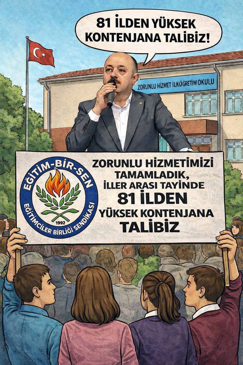 <a href="/talatyavuz29/">Talat YAVUZ</a> Talat Yavuz’a teşekkür ederiz, eğitim camiasının sorunlarına duyarlılık gösterdiği için teşekkür ederiz. <a href="/talatyavuz29/">Talat YAVUZ</a> <a href="/tcmeb/">Millî Eğitim Bakanlığı</a> <a href="/Yusuf__Tekin/">Yusuf Tekin</a> <a href="/cftcblnt/">Bülent ÇİFTCİ</a> <a href="/mebpgm/">Personel Genel Müdürlüğü</a> <a href="/TalipGeylan06/">Talip Geylan</a> <a href="/kademozbay_/">Kadem Özbay</a> <a href="/oguzozat/">Oğuz ÖZAT</a> <a href="/leventkuruoglu/">Levent Kuruoğlu</a> <a href="/alper_ogretici/">Mehmet Alper ÖĞRETİCİ</a> <a href="/edipuzen/">Edip Üzen</a>