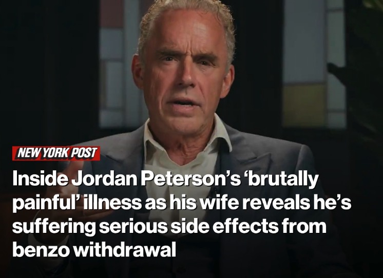 I think what's happened to Peterson is awful and I wish him the best, but it really does show that maybe he should have been a little less judgmental of people who are dealt a bad hand in life and not hectored them quite so aggressively about personal responsibility