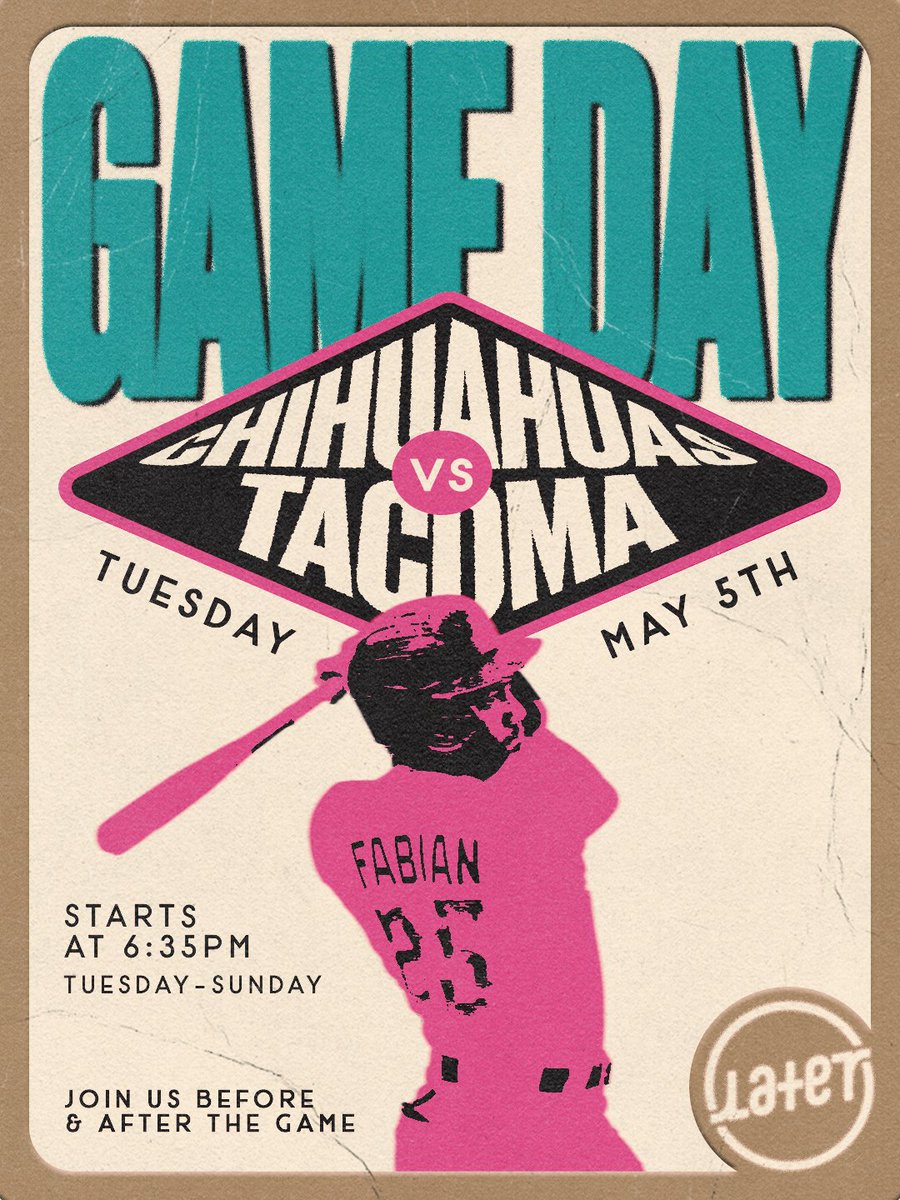 Heading to the game this week? Swing by your favorite Neighborhood Public House before and after the games for one drink... or two! <a href="/epchihuahuas/">El Paso Chihuahuas</a> ⚾🏡

For Reservations visit drinklaterlater.com
