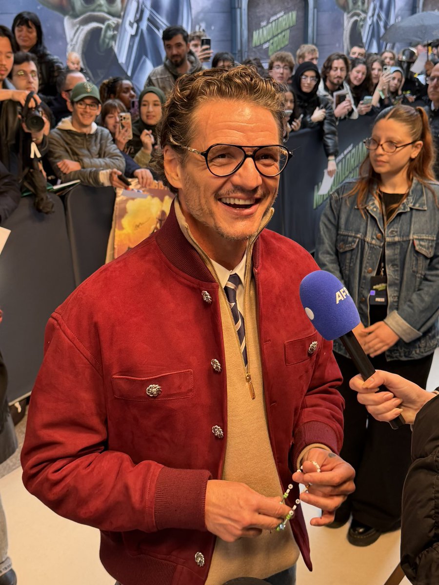 Pedro Pascal at the fan event of ‘THE MANDALORIAN &amp; GROGU’ in Paris.