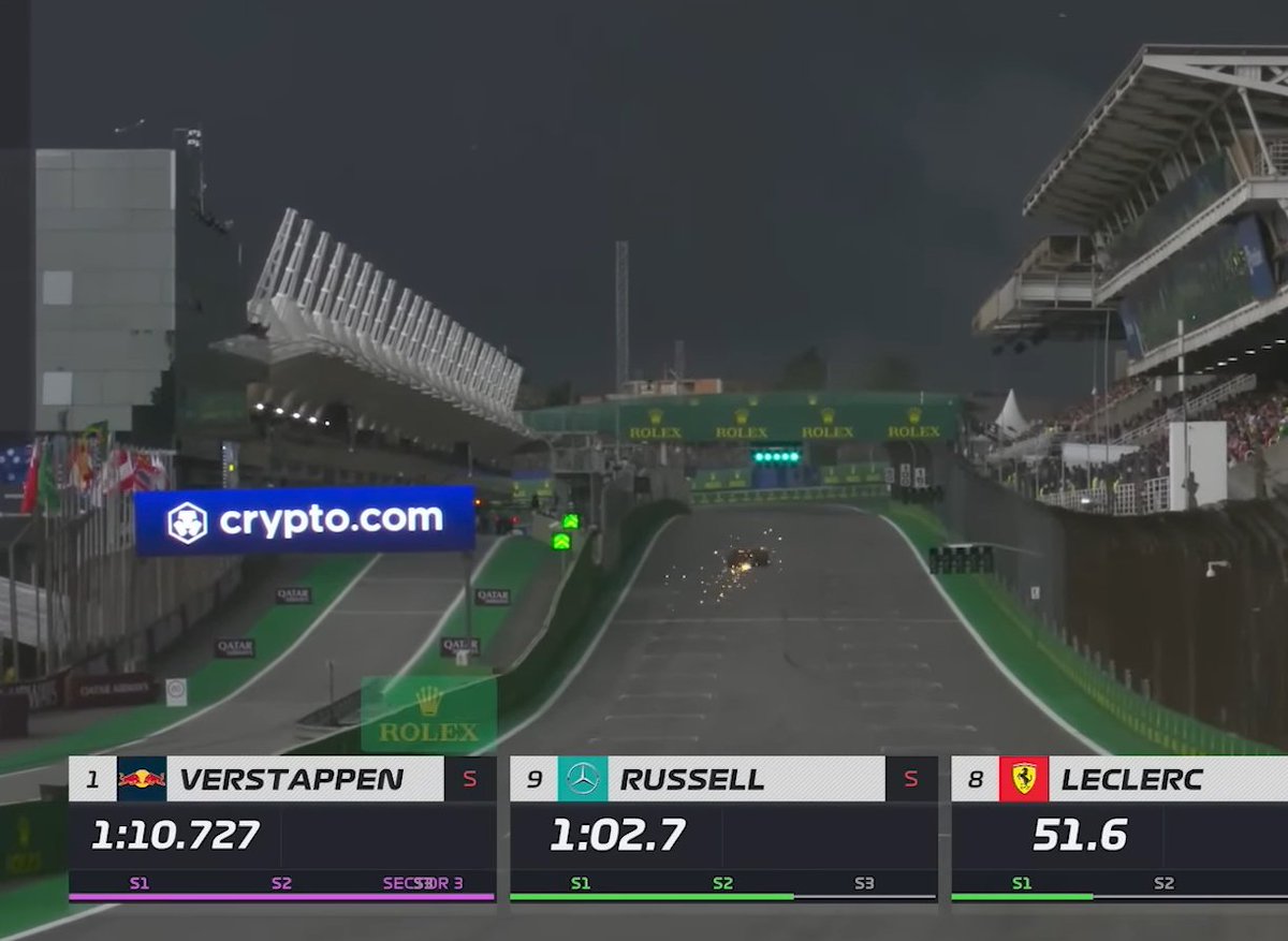 Max Verstappen storm Lap at Brazil 2023 Qualifying will always be Iconic....

Just look at those purple sectors and at the same time look at the black clouds.

Hold that pose, Max Verstappen 🔥