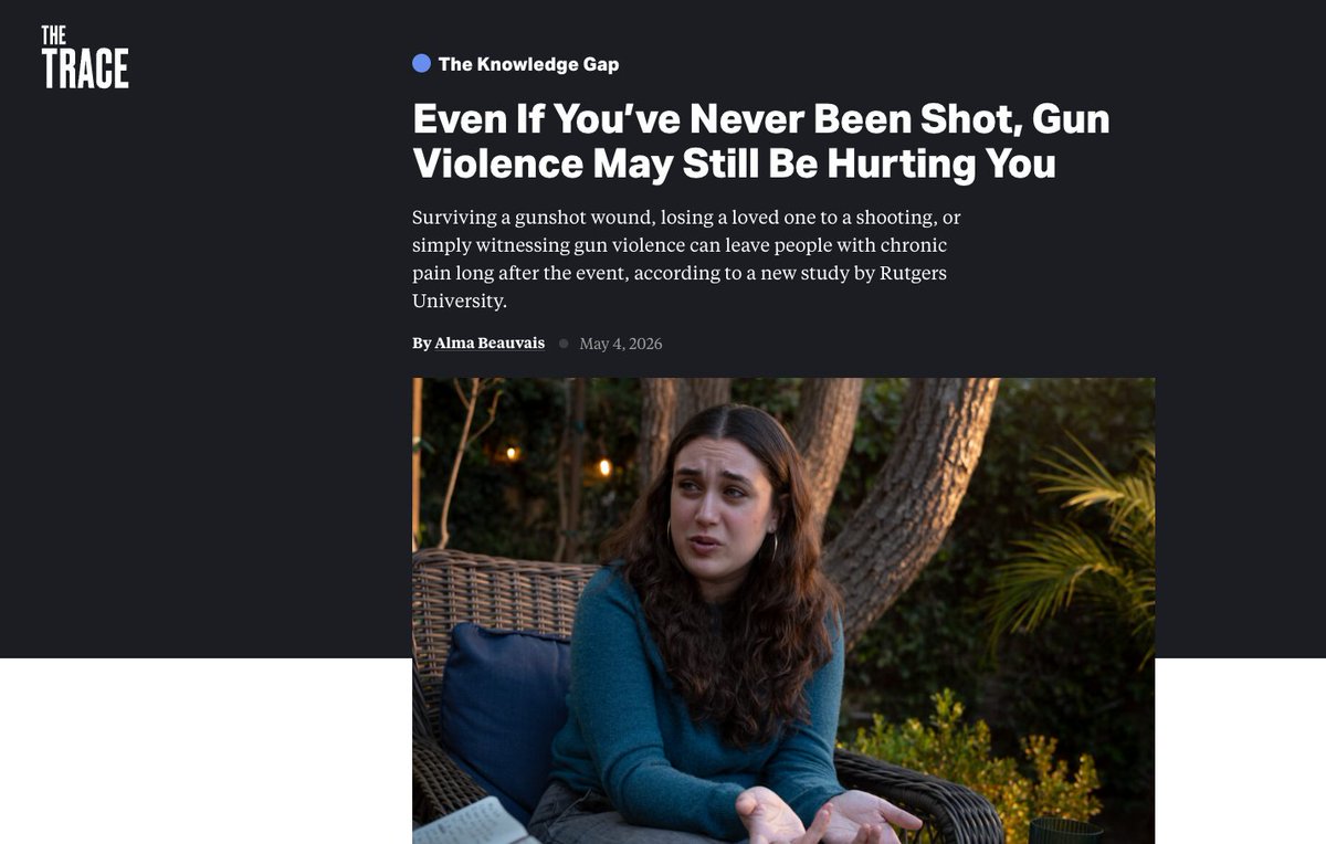 NJGVRC's tweet photo. #NJGVRC director of research, @Dan_Semenza, the study’s lead author, told @teamtrace that whether someone has lost a person to gun violence or they’ve been shot themselves, their mental and physical health are inextricably linked.
Read 📑 the article ▶️ https://t.co/Pa6qsj41vI https://t.co/QUzCxe3L7U