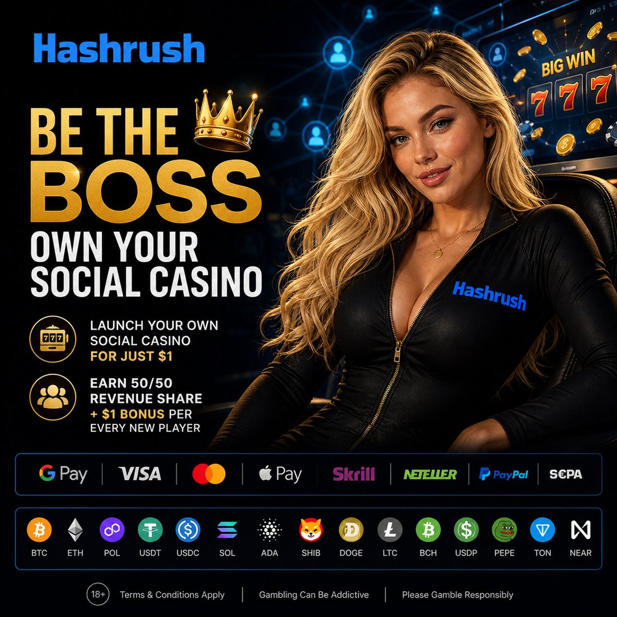 Hashrush_Web3's tweet image. Be The Boss. Own Your Casino👑

Launch your own social casino for just $1 🎰
Earn 50/50 revenue share + $1 per new player🔥
No tech. No setup. Just profit.

Start now→ hashrush.playw3.com

#Affiliate #PassiveIncome #OnlineBusiness #Crypto #RevenueShare #MakeMoneyOnline #Web3