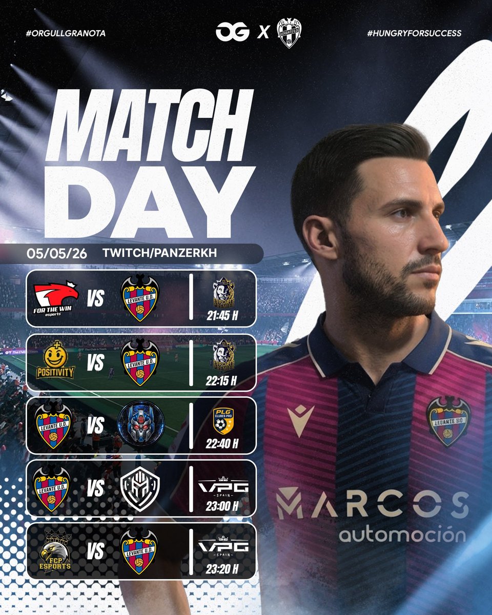 GamingOxygen's tweet image. ¡Estamos en una dinámica muy buena y vamos a seguir así! ⚽

✅ @VPGPremier
21:45H 🆚 @ftwesports
22:15H 🆚 #Positivity

✅ @PLG_Spain
22:40H 🆚 @transformers_cf

✅ @VPG_Spain
23:00H 🆚 @CeutaGuardians
23:20H 🆚 @eSportsFCP

🎙️ Nos vemos: Twitch.tv/panzerkh

#OrgullGranota