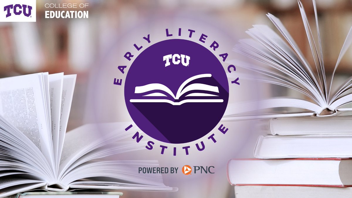 TCU_COE's tweet photo. We're thrilled to announce the inaugural TCU Early Literacy Institute Powered by @PNC 📚 

This institute will equip Pre-K teachers with early literacy tools that support school readiness, social-emotional development, &amp; strong family partnerships.

🔗 https://t.co/tTfychZvDq https://t.co/955MWEYKaI
