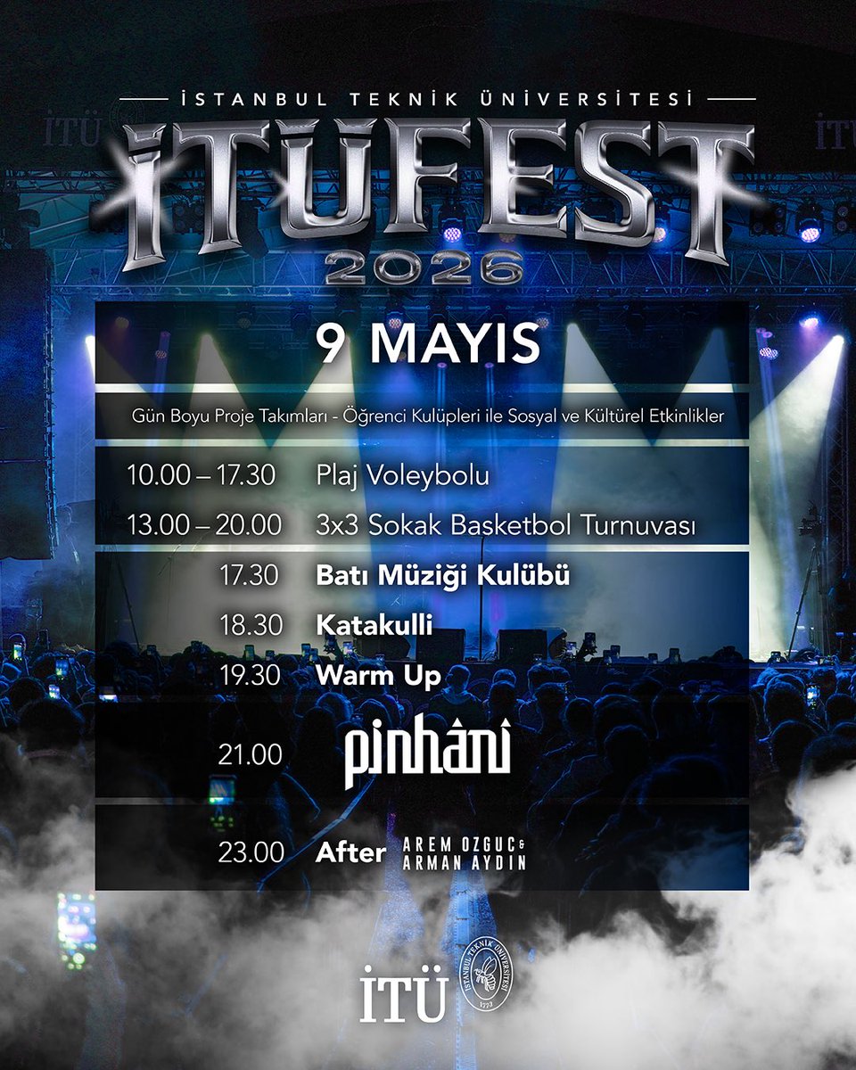 itu1773's tweet photo. Hazırsanız işte karşınızda İTÜFEST program akışı 🔥🪩🎶 https://t.co/1vvbNoSbuA