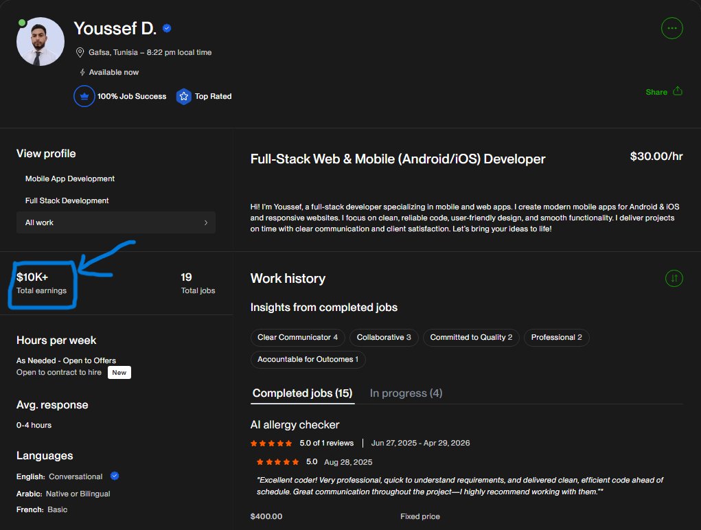 youssefszz's tweet image. $10K+ on Upwork already… we’re just getting started !!!

Check out my profile: upwork.com/freelancers/yo…

#upwork #freelance #freelancer #fullstackdeveloper #webdeveloper #mobiledeveloper #buildinpublic #indiedev #entrepreneur #coding