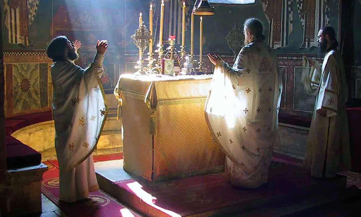 FrLillie's tweet photo. “Every Divine Liturgy is an atomic bomb dropped on hell.”  - St. Nikolai Velimirovich https://t.co/Qsfs8Ji2LG