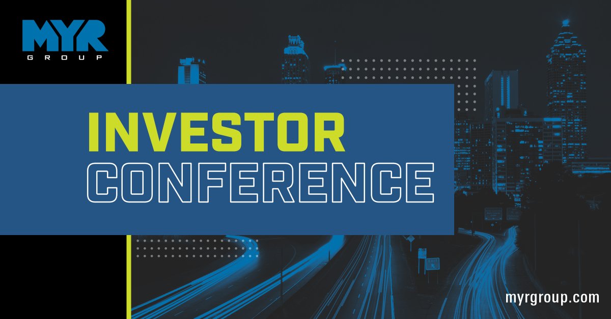 MYRGroupInc's tweet photo. MYR Group Inc. to attend Baird Global Consumer, Technology &amp; Services Conference in June.

Read more ➡️ https://t.co/NlXkbbz0hp https://t.co/ZmCo949qtY