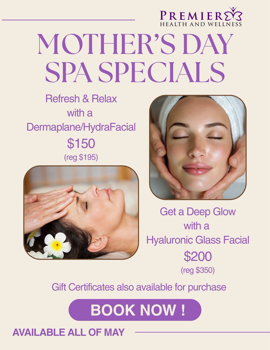 Premierhw's tweet photo. MOM upside down is WOW!  Wow her with a premier spa day.  Gift certificates are also available.  Treat your mom, grandma, aunt, sister, friend or just yourself!! Specials good until the end of May! Book Now or purchase a gift here https://t.co/qg3ERuDtOA
#hydrafacial #glassfacial https://t.co/HOYSSnjCJP